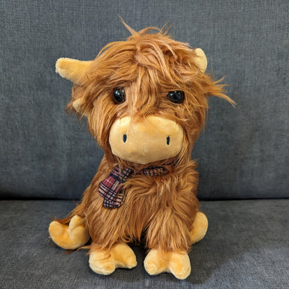 Brown Highland Cow Plush Toy