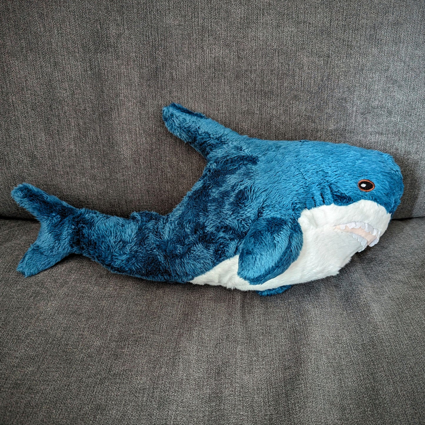 Adorable Blue and White Shark Plush Toy