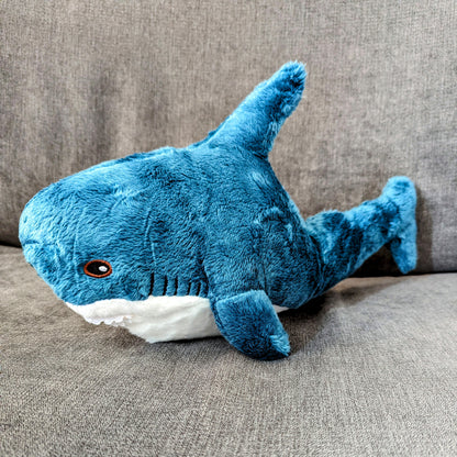 Adorable Blue and White Shark Plush Toy