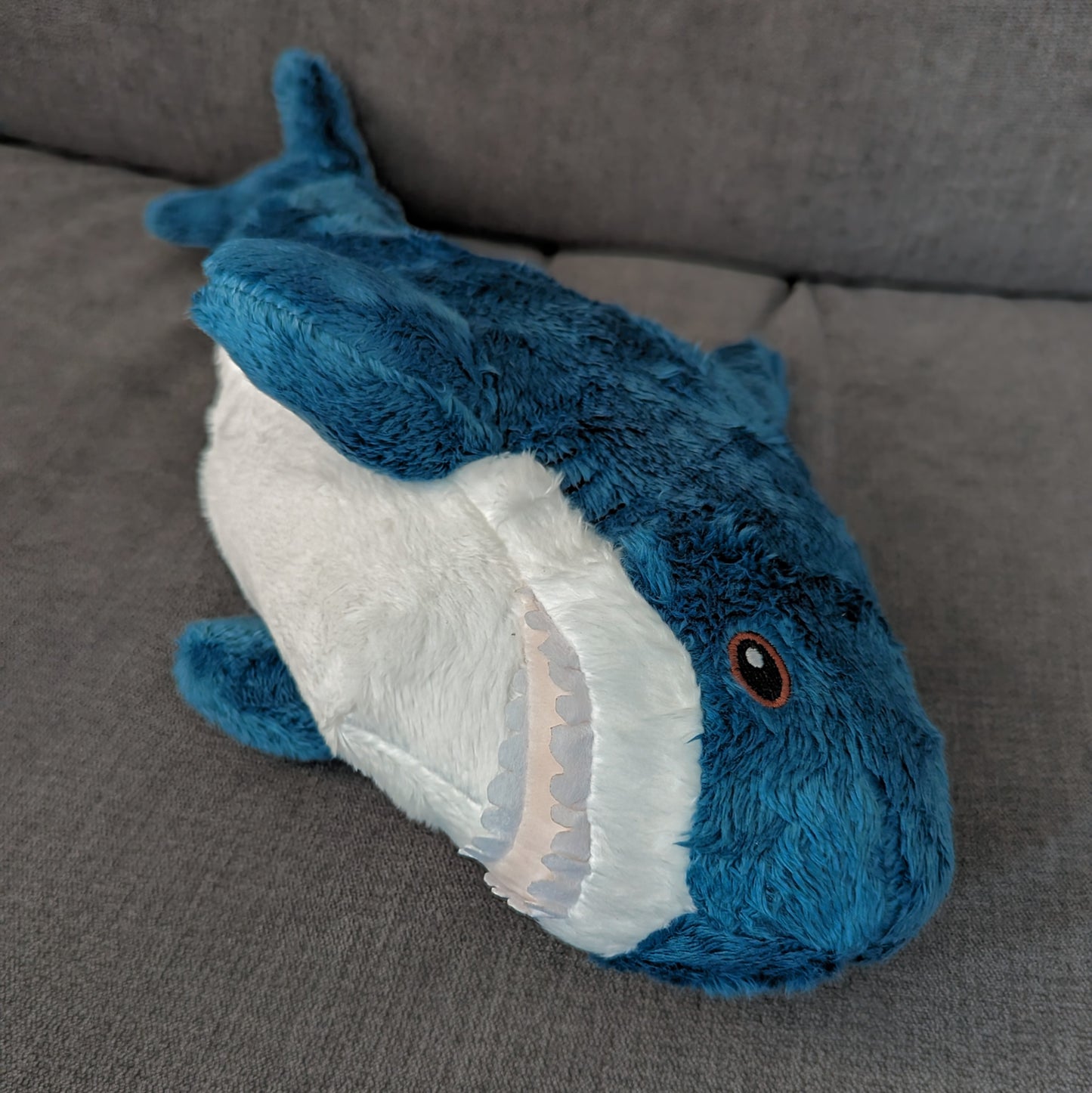 Adorable Blue and White Shark Plush Toy