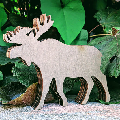 Wooden Deer Artistic Display Décor Sculpture