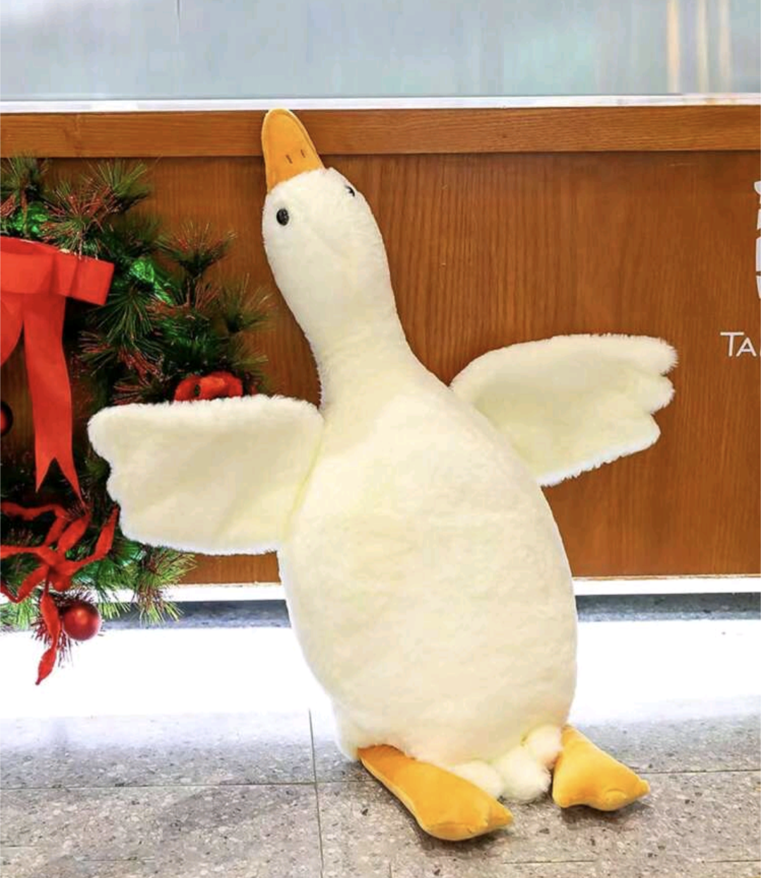 Fluffy White Goose Stuffed Plush Toy